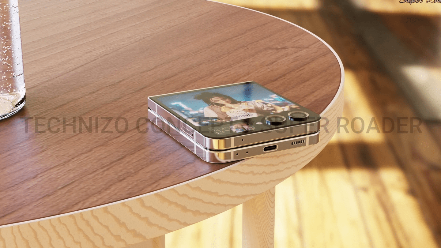 三星折叠屏手机最新款2023:三星 Galaxy Z Flip 5 折叠屏手机渲染图曝光：或采用双副屏设计-第5张图片-太平洋在线下载